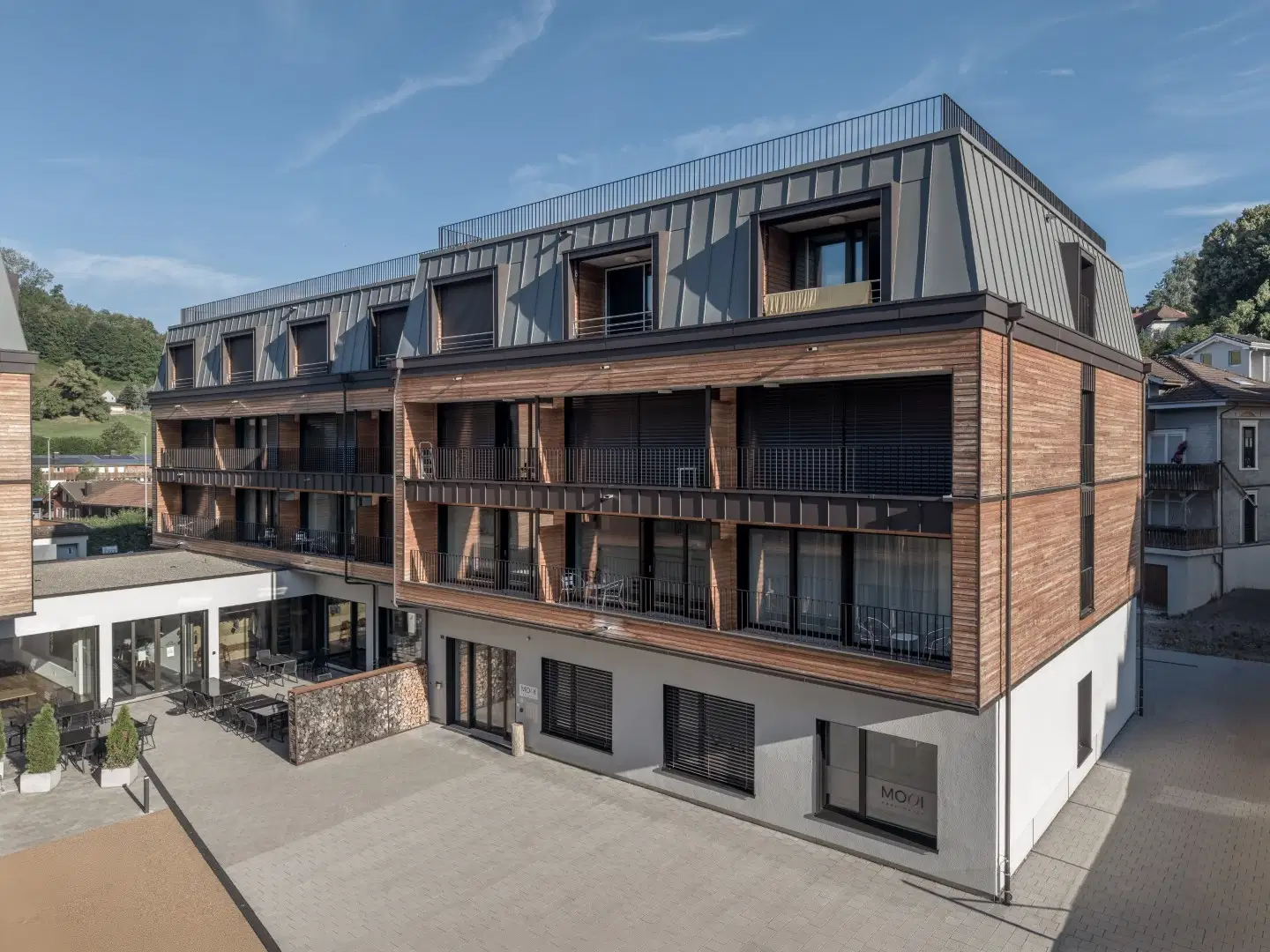 MOOI Apartments Herisau - Aussenansicht des Gebäudes an der Alpsteinstrasse 1B